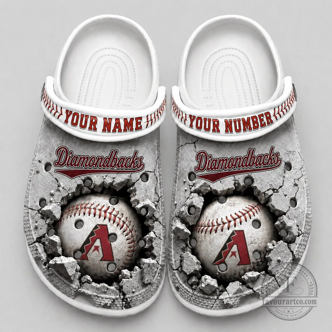 Arizona Diamondbacks Baseball Cracked Concrete Custom Crocs Shoes